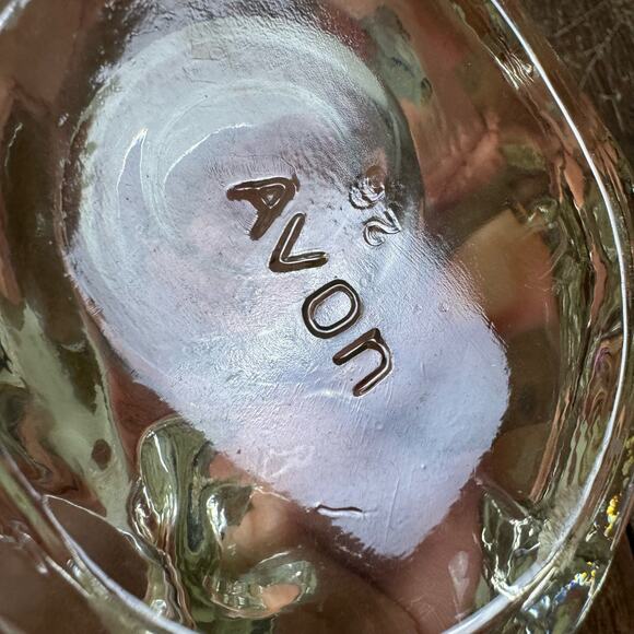 Avon Vintage Sleeping Cat Crystal Glass Votive Tea Lite Candle Holder HEAVY - Picture 6 of 8